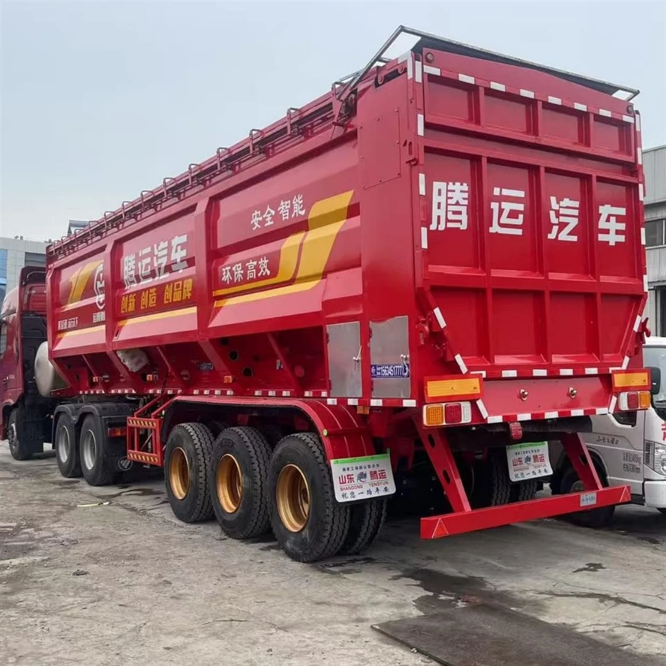 Automatic Belt Discharge Crawler Dump Trailer